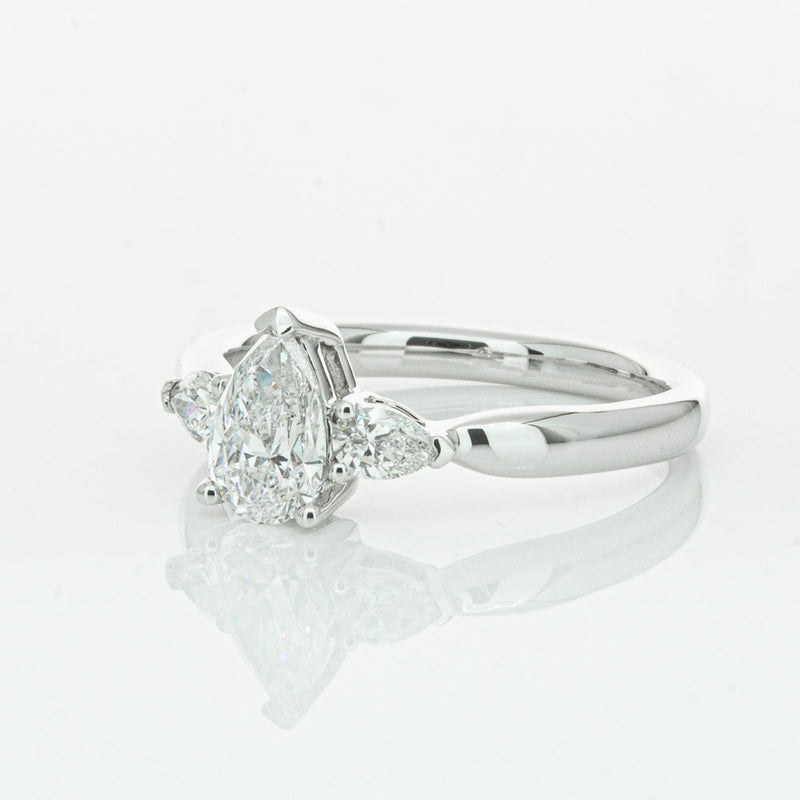 18ct White Gold .70ct Pear Cut Diamond Ayla Ring-Ring-Walker & Hall