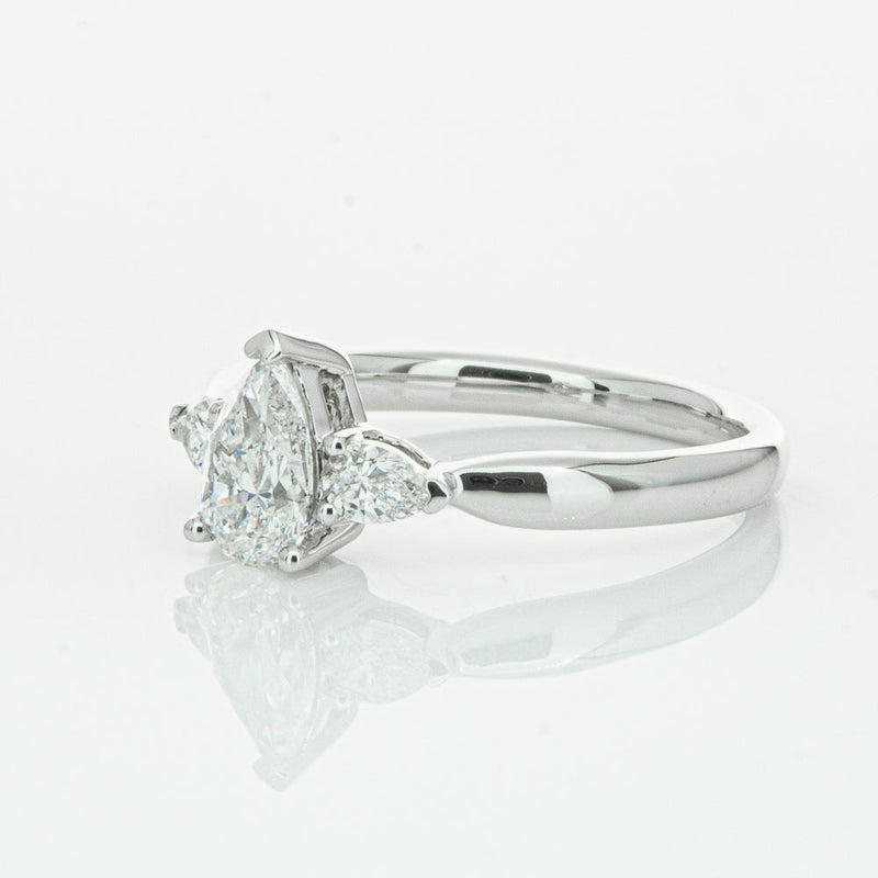 18ct White Gold .70ct Pear Cut Diamond Ayla Ring-Ring-Walker & Hall