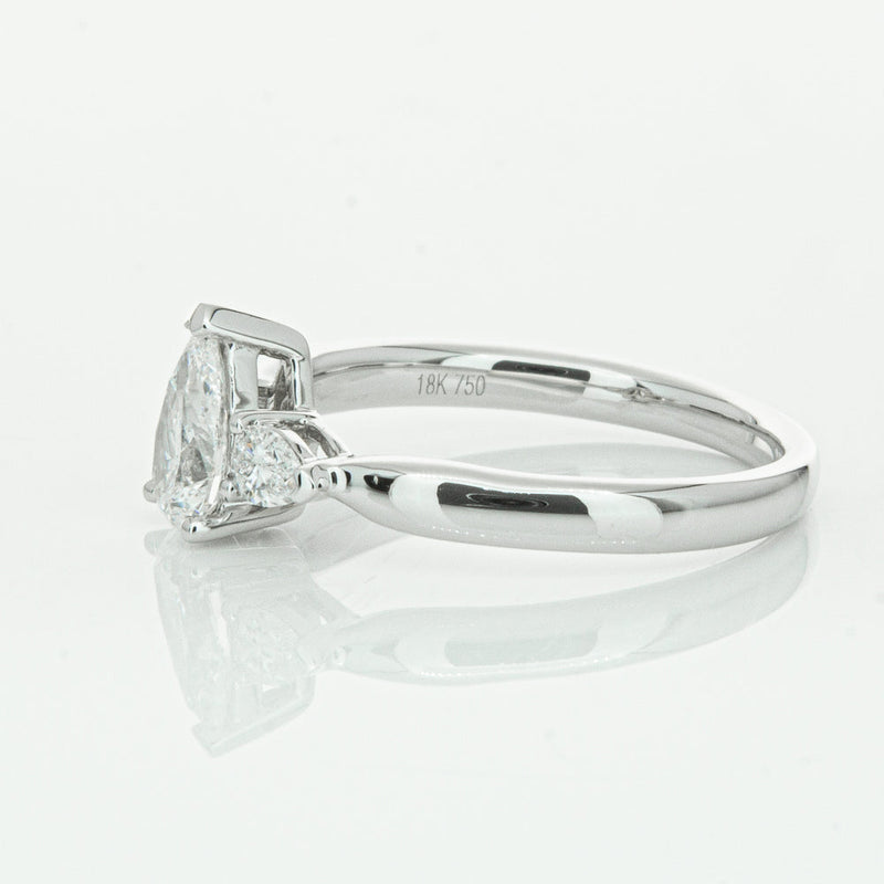 18ct White Gold .70ct Pear Cut Diamond Ayla Ring-Ring-Walker & Hall