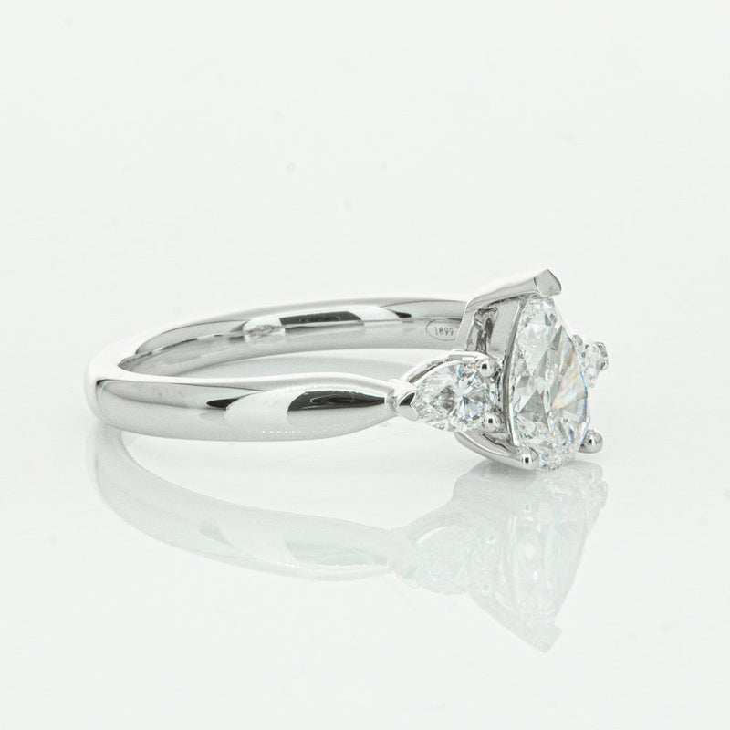 18ct White Gold .70ct Pear Cut Diamond Ayla Ring-Ring-Walker & Hall