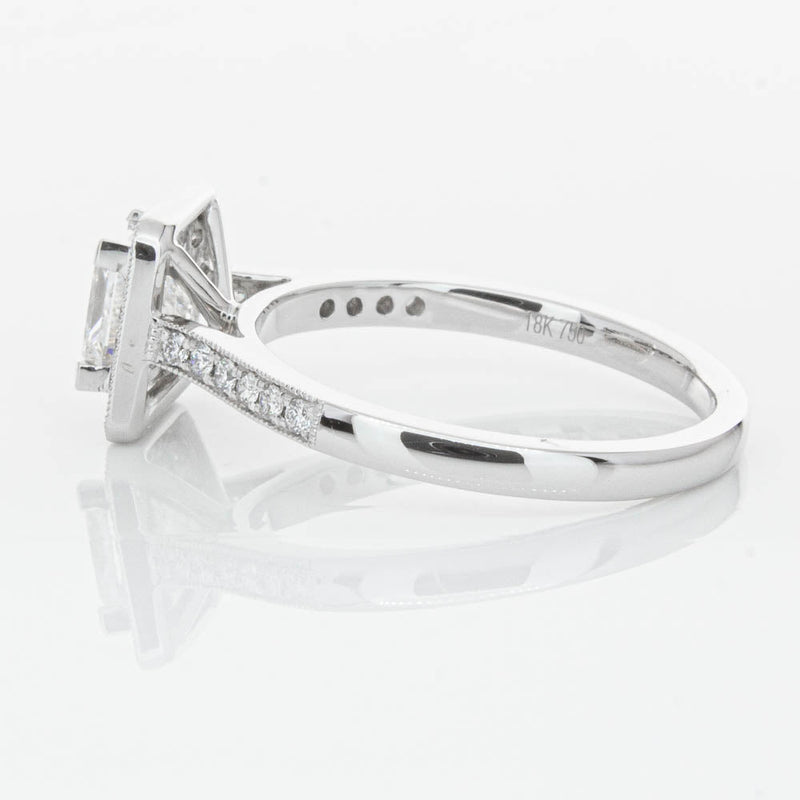 18ct White Gold 1.00ct Princess Cut Diamond Mandalay Ring-Ring-Walker & Hall