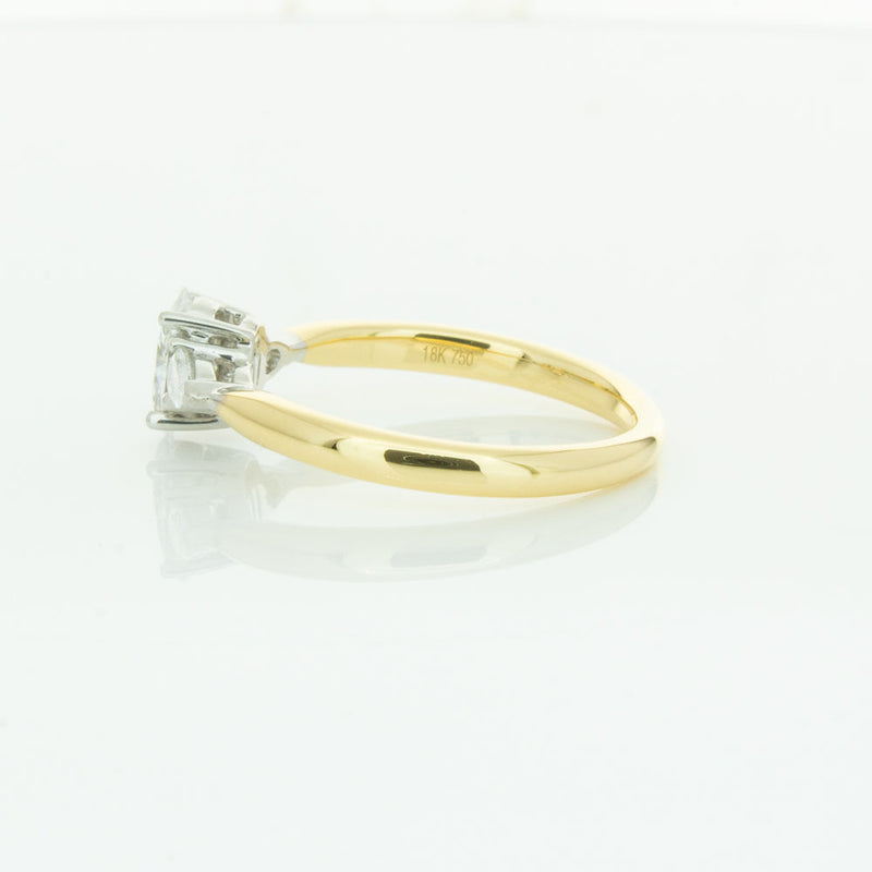 18ct Yellow Gold .50ct Oval Cut Diamond Ayla Ring-Ring-Walker & Hall