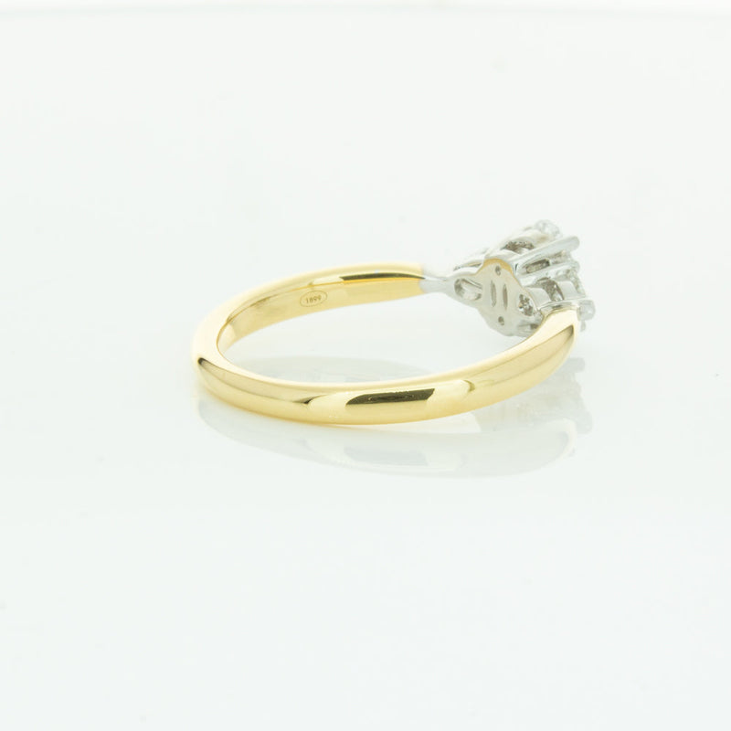 18ct Yellow Gold .50ct Oval Cut Diamond Ayla Ring-Ring-Walker & Hall