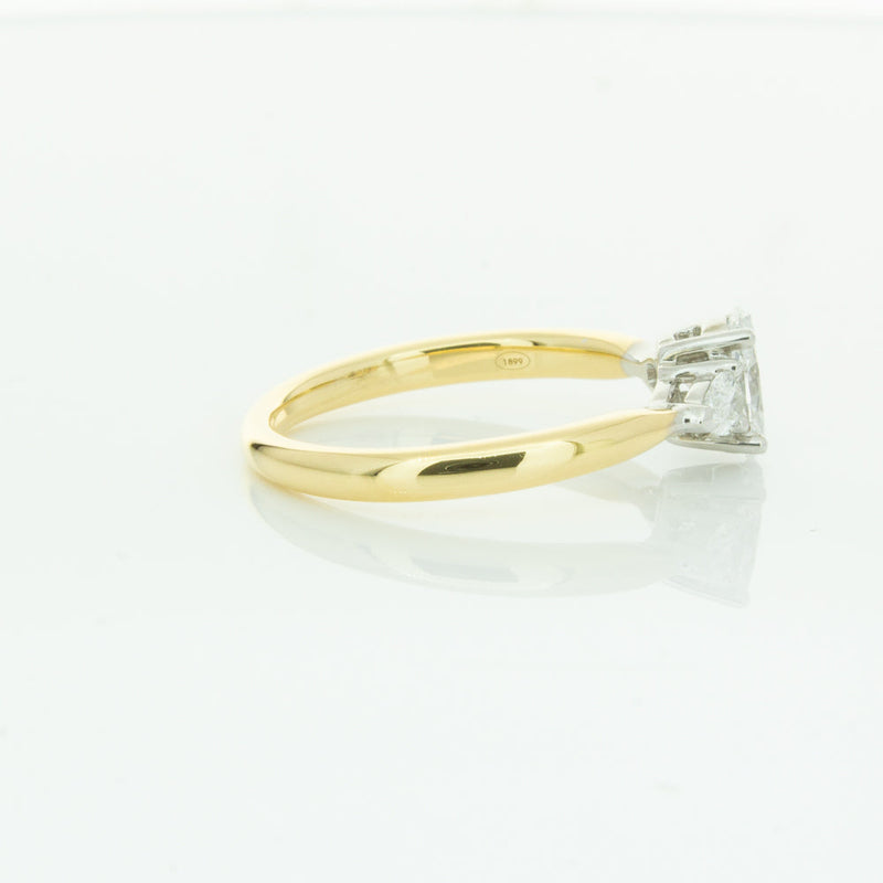 18ct Yellow Gold .50ct Oval Cut Diamond Ayla Ring-Ring-Walker & Hall