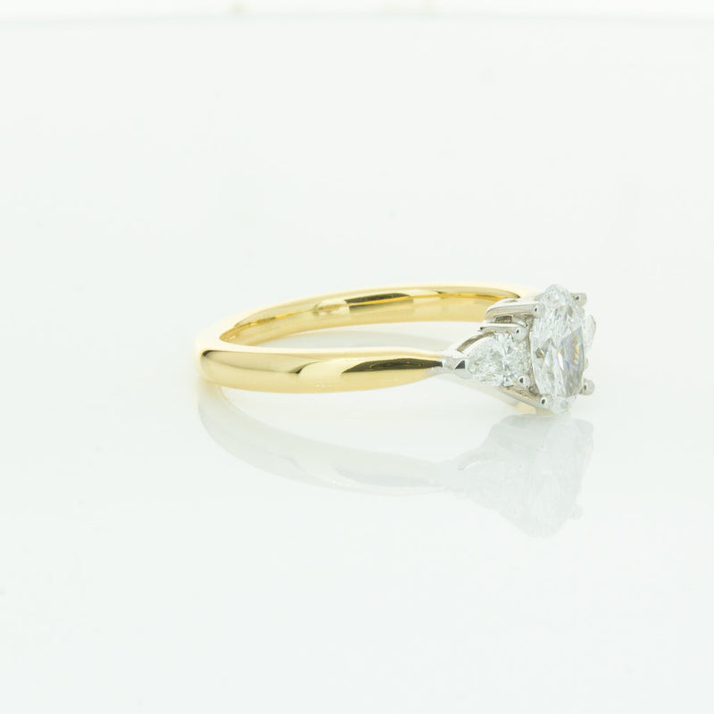 18ct Yellow Gold .50ct Oval Cut Diamond Ayla Ring-Ring-Walker & Hall