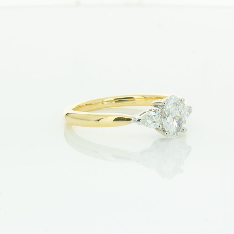 18ct Yellow Gold .50ct Oval Cut Diamond Ayla Ring-Ring-Walker & Hall