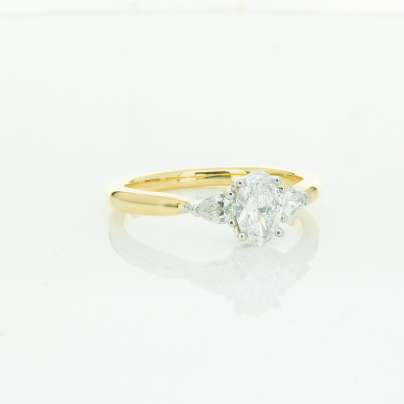 18ct Yellow Gold .50ct Oval Cut Diamond Ayla Ring-Ring-Walker & Hall