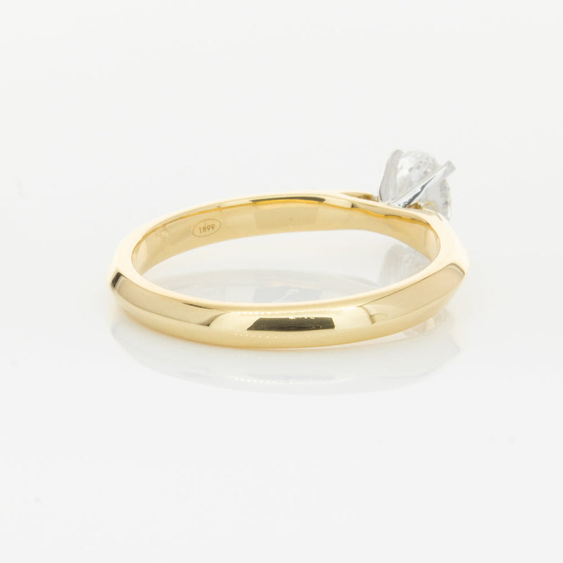 18ct Yellow Gold .50ct Oval Cut Diamond Venetian Ring-Ring-Walker & Hall