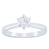18ct White Gold .50ct Diamond Capri Ring-Ring-Walker & Hall