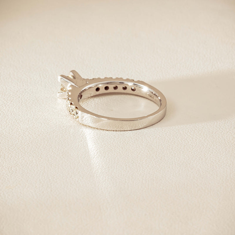 Deja Vu 18ct White Gold .40ct Princess Cut Diamond Ring - Ring - Walker & Hall