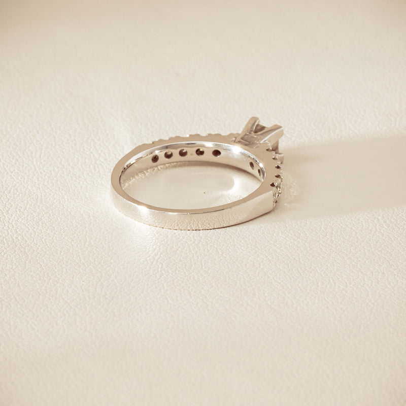 Deja Vu 18ct White Gold .40ct Princess Cut Diamond Ring - Ring - Walker & Hall