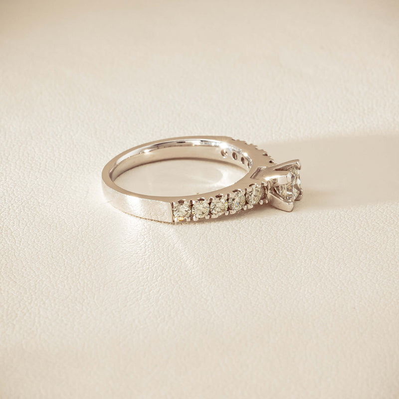 Deja Vu 18ct White Gold .40ct Princess Cut Diamond Ring - Ring - Walker & Hall