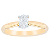 18ct Yellow Gold .50ct Oval Cut Diamond Venetian Ring-Ring-Walker & Hall