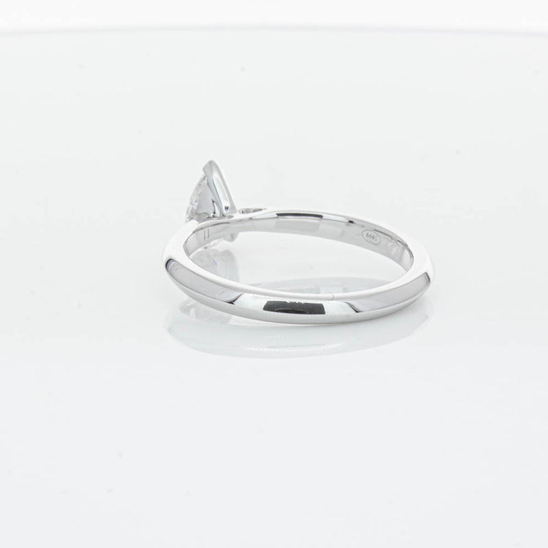 18ct White Gold .52ct Pear Cut Diamond Venetian Ring-Ring-Walker & Hall