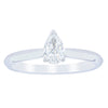 18ct White Gold .40ct Pear Cut Diamond Venetian Ring - Ring - Walker & Hall