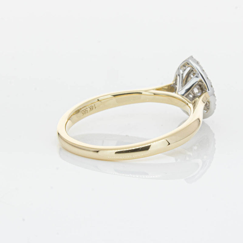 14ct Yellow Gold Diamond Pear Saturn Ring-Ring-Walker & Hall