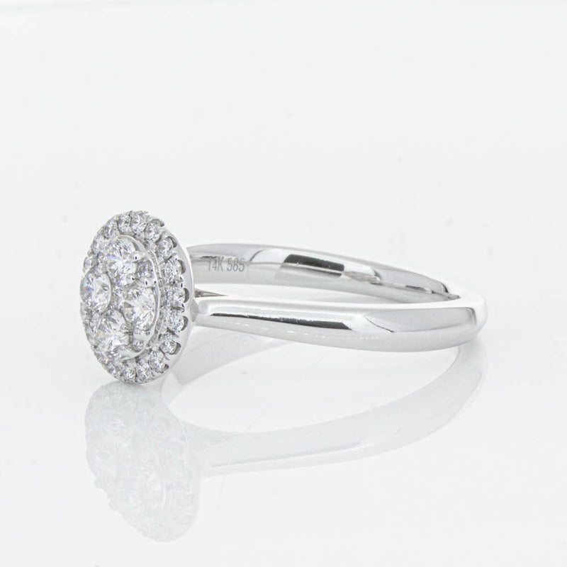 14ct White Gold Diamond Saturn Ring-Ring-Walker & Hall