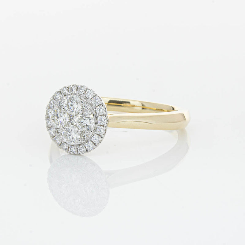 14ct Yellow Gold Diamond Saturn Ring-Ring-Walker & Hall