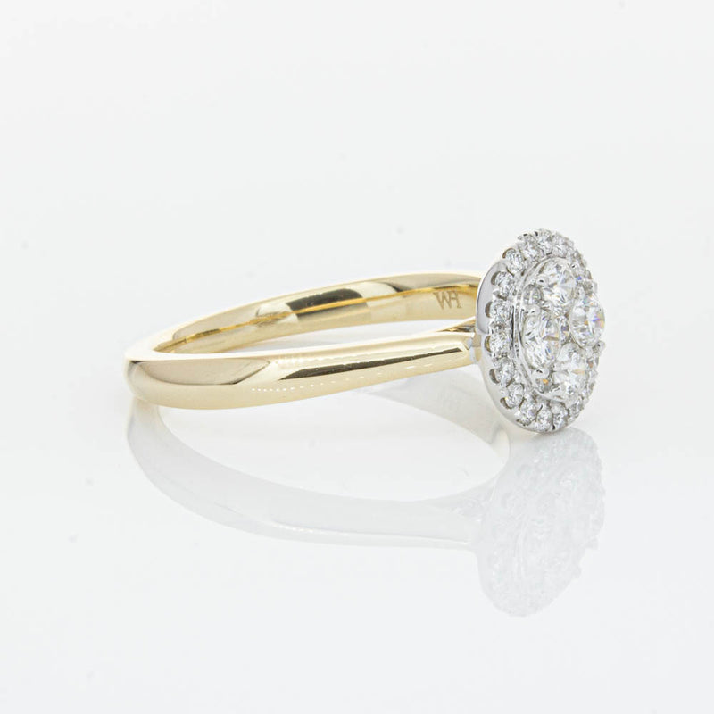 14ct Yellow Gold Diamond Saturn Ring-Ring-Walker & Hall