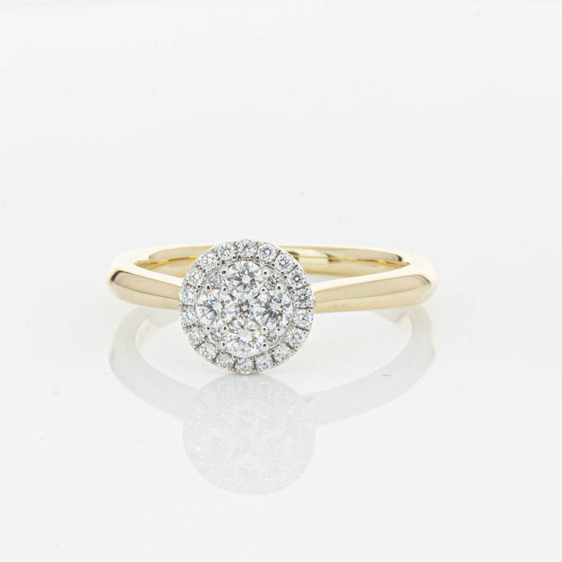 14ct Yellow Gold Diamond Mini Saturn Ring-Ring-Walker & Hall