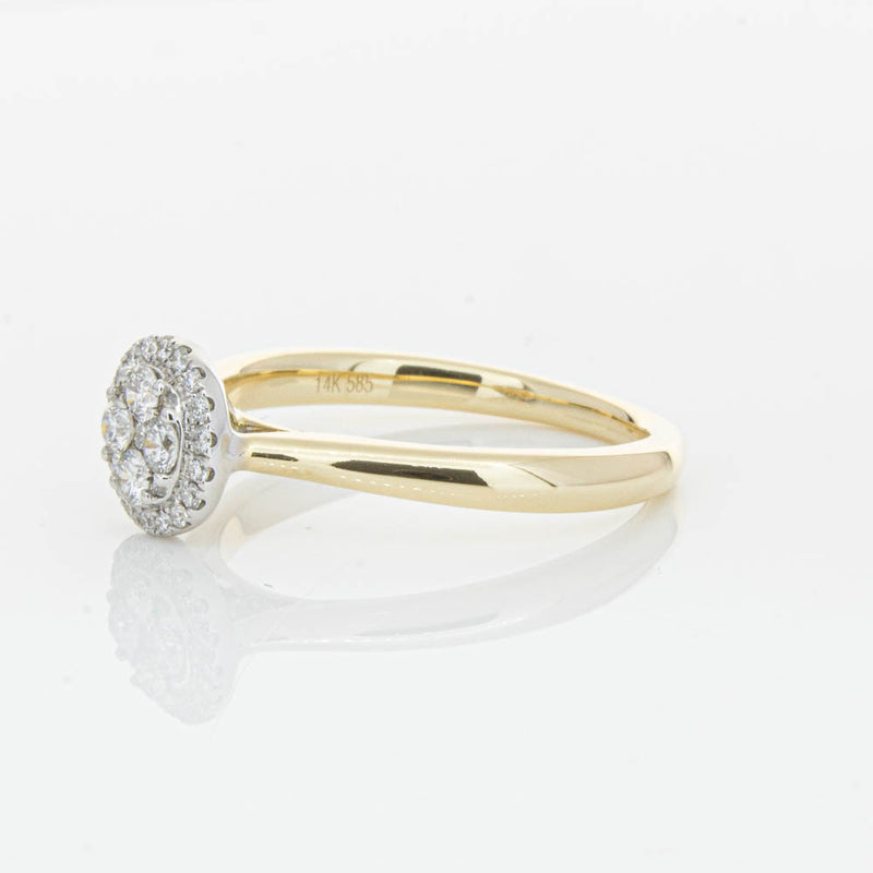 14ct Yellow Gold Diamond Mini Saturn Ring-Ring-Walker & Hall
