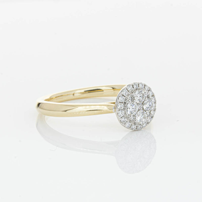 14ct Yellow Gold Diamond Mini Saturn Ring-Ring-Walker & Hall