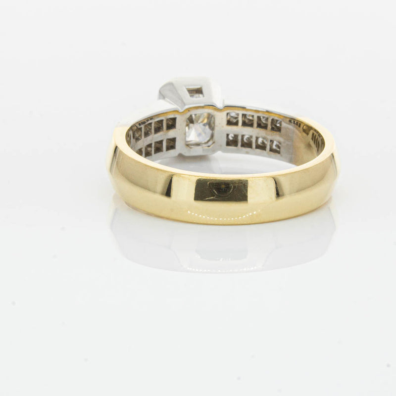 Deja Vu 18ct Yellow Gold 1.40ct Radiant Cut Diamond Ring-Ring-Walker & Hall