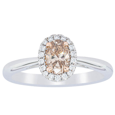 18ct White Gold .51ct Mocha Diamond Nina Ring-Ring-Walker & Hall