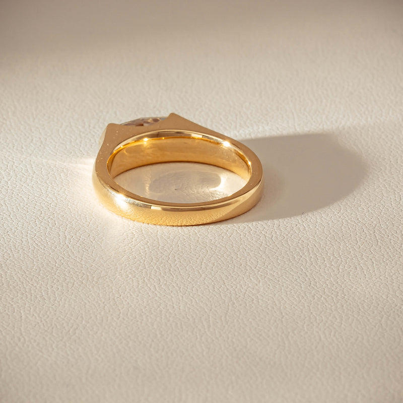 18ct Yellow Gold 1.00ct Oval Step-Cut Diamond Astrid Ring - Ring - Walker & Hall