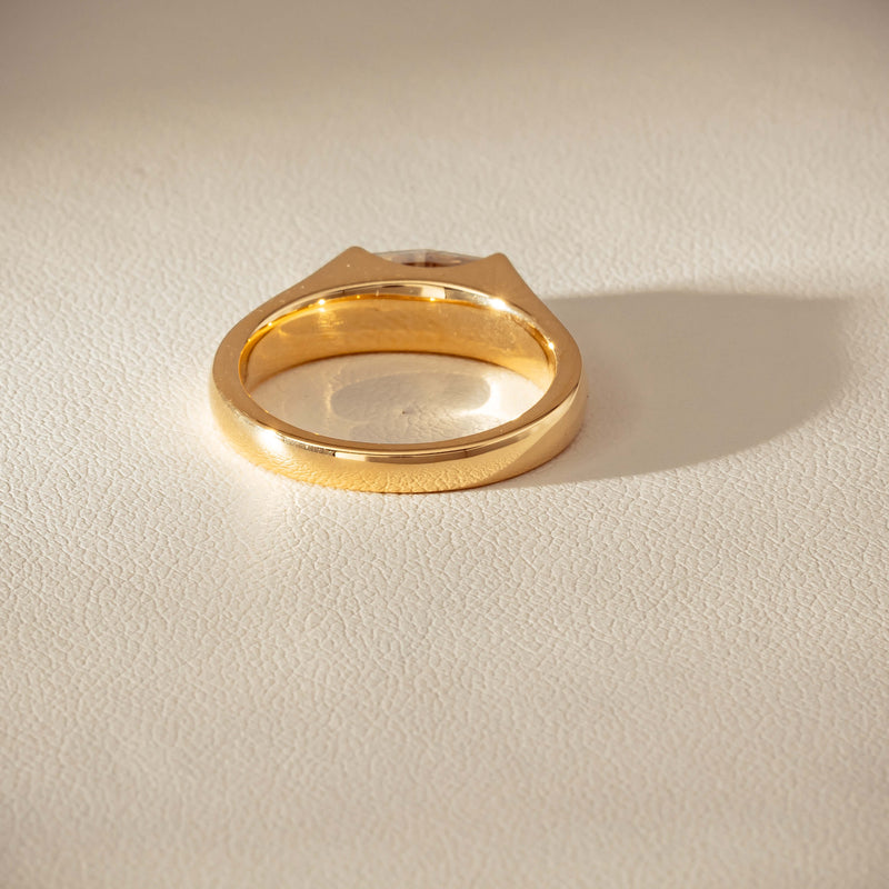 18ct Yellow Gold 1.00ct Oval Step-Cut Diamond Astrid Ring - Ring - Walker & Hall