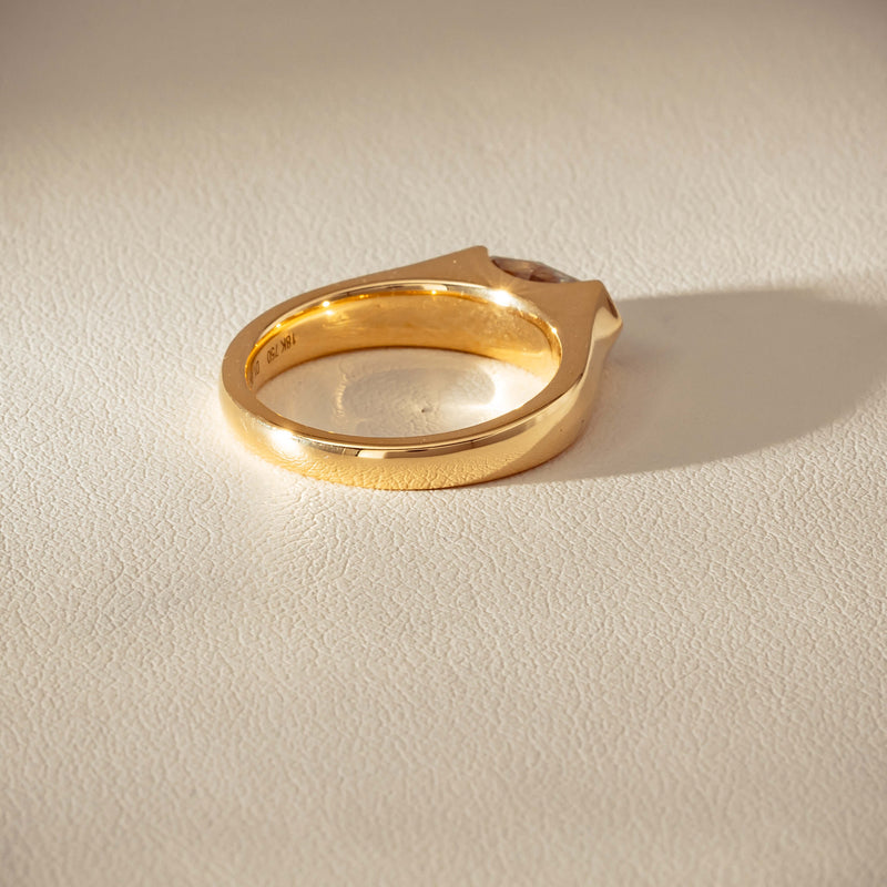 18ct Yellow Gold 1.00ct Oval Step-Cut Diamond Astrid Ring - Ring - Walker & Hall