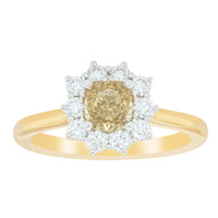 18ct Yellow Gold .82ct Cushion Cut Diamond Belle Ring - Ring - Walker & Hall