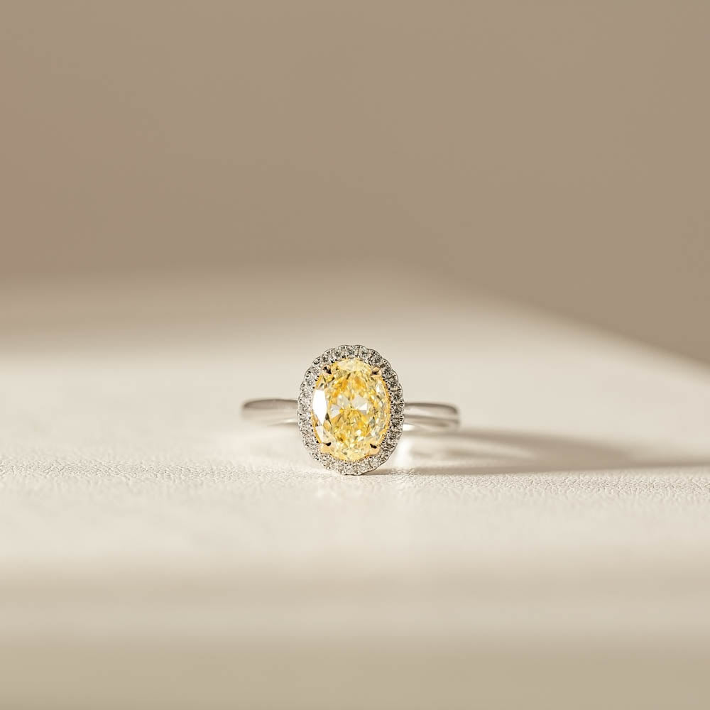 18ct White Gold 2.01ct Yellow Diamond Nina Ring - Ring - Walker & Hall