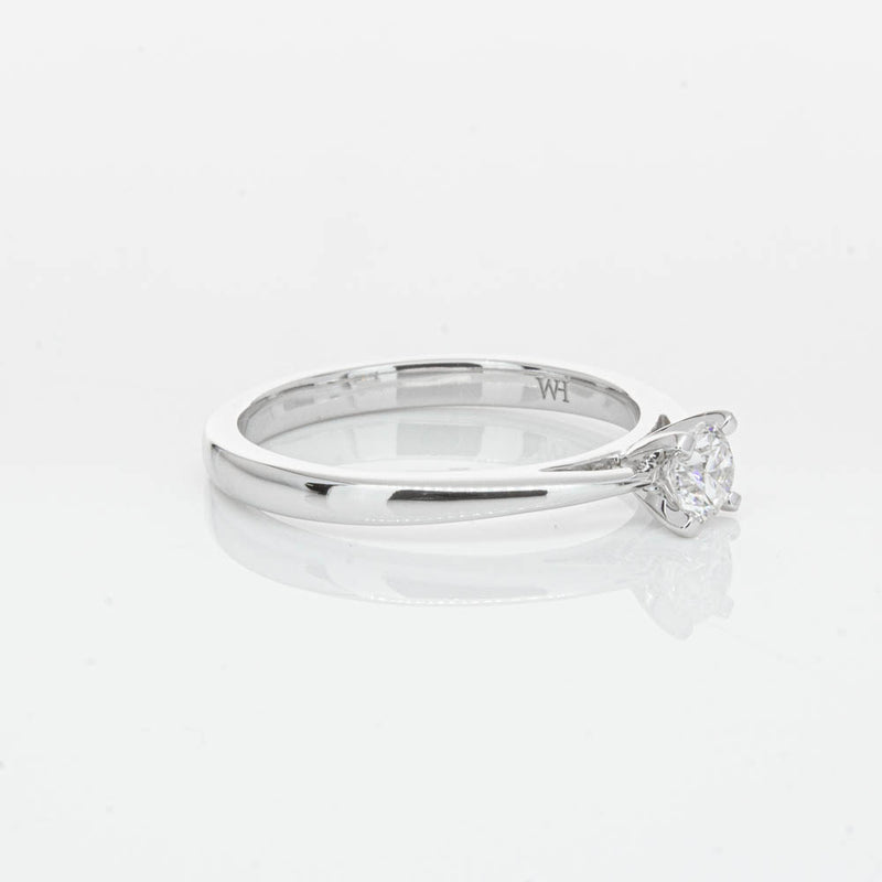 14ct White Gold .30ct Diamond Luna Ring-Ring-Walker & Hall