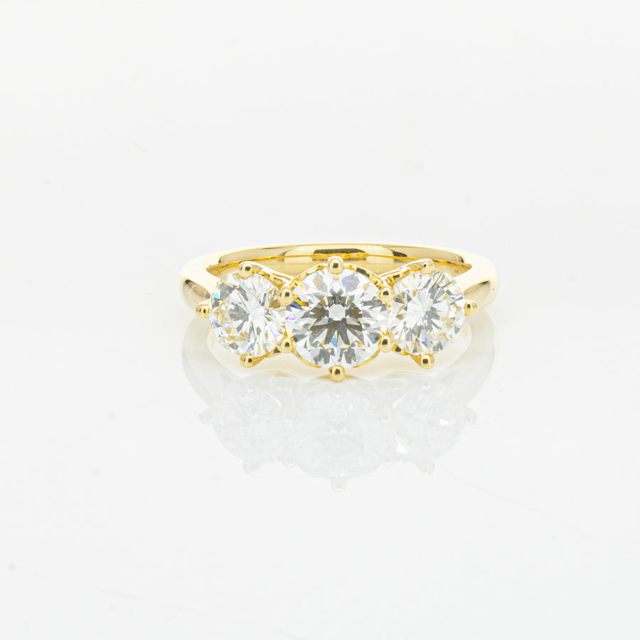 Reclaimed 18ct Yellow Gold 2.04ct Diamond Coronado Ring - Ring - Walker & Hall