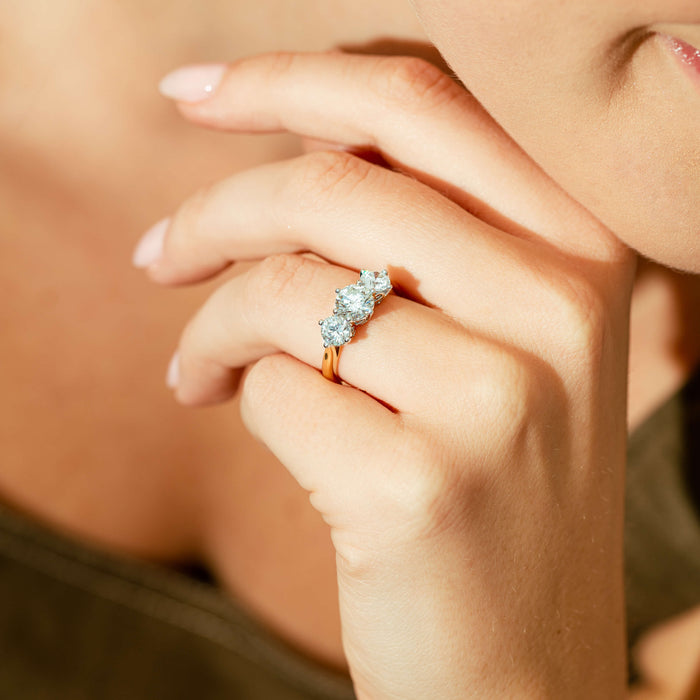 Model wearing Reclaimed Diamond Ring