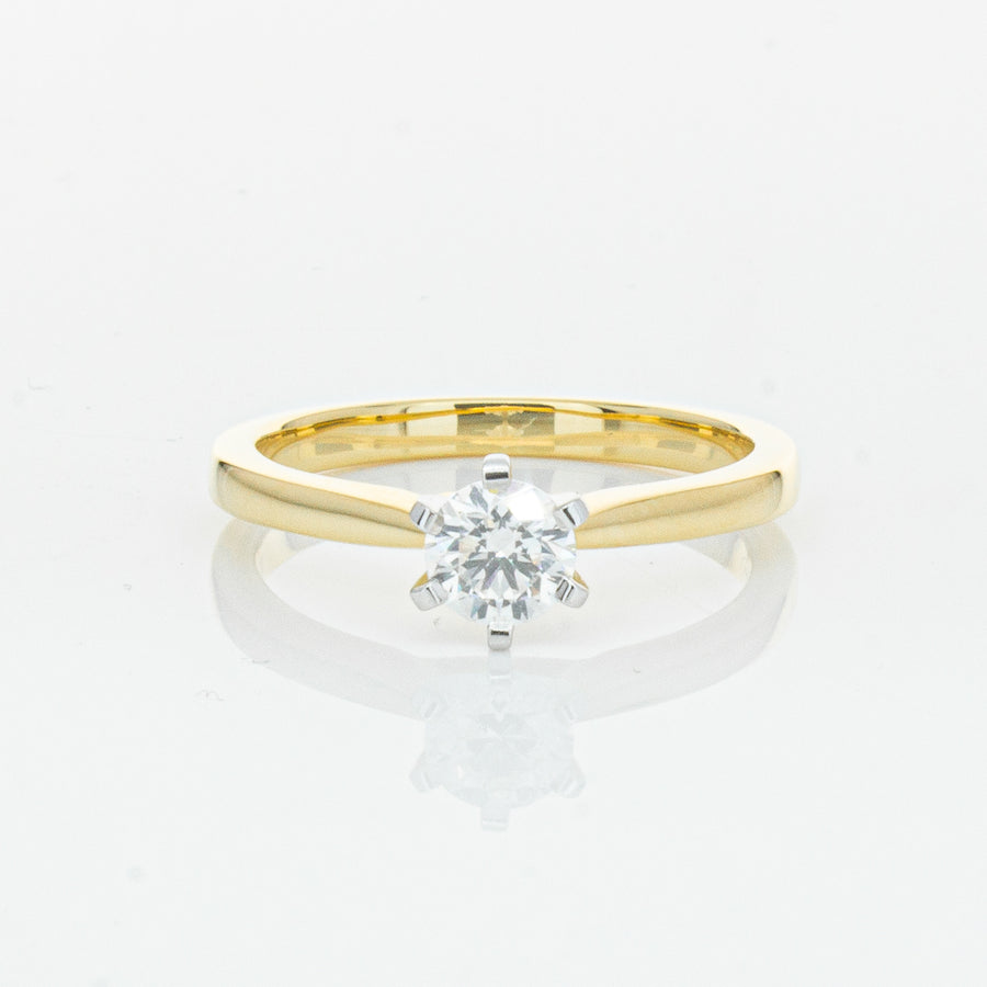 18ct Yellow Gold .50ct Diamond Capri Ring - Ring - Walker & Hall