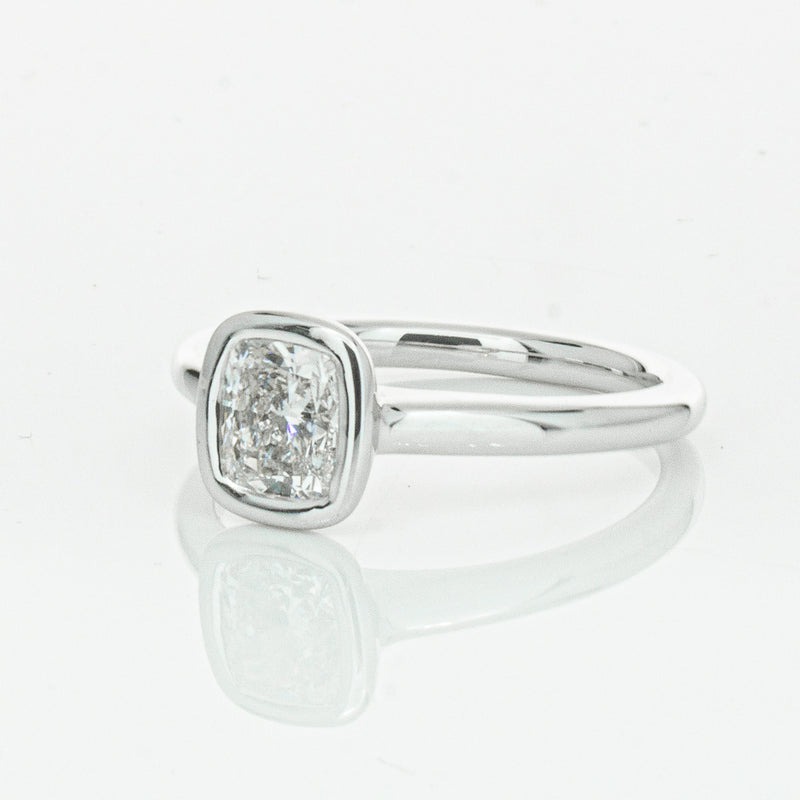 18ct White Gold 1.02ct Cushion Cut Diamond Natalia Ring-Ring-Walker & Hall