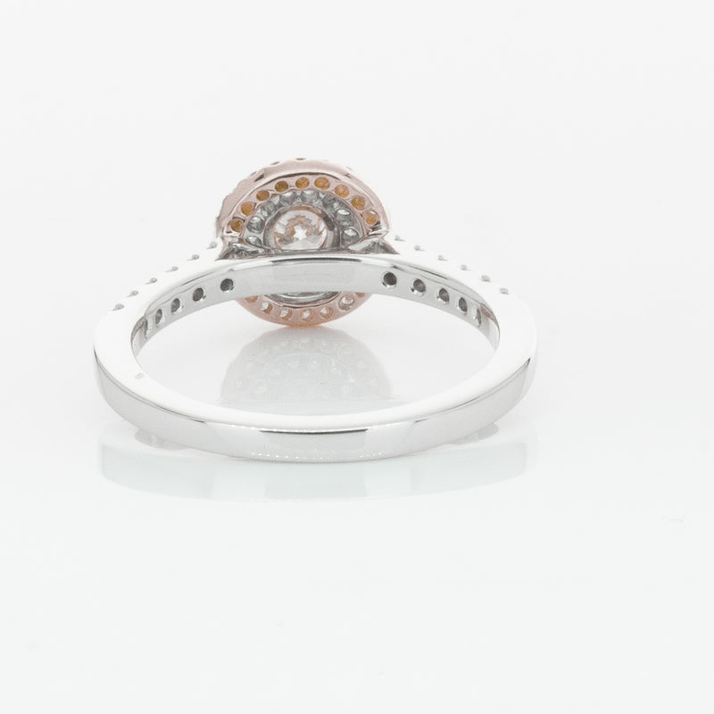 18ct White & Rose Gold .23ct Diamond Rosa Ring-Ring-Walker & Hall