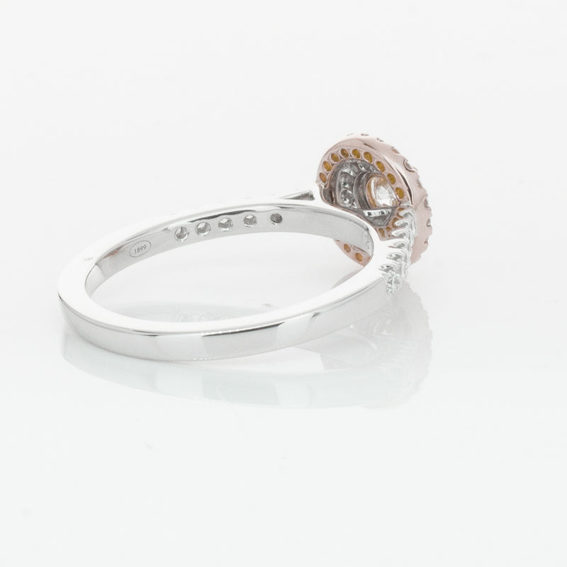 18ct White & Rose Gold .23ct Diamond Rosa Ring-Ring-Walker & Hall