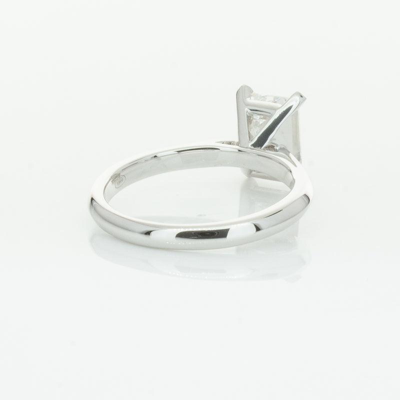 18ct White Gold 2.09ct Emerald Cut Diamond Ring-Ring-Walker & Hall