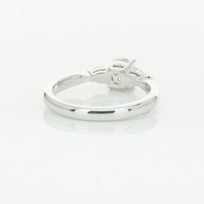 18ct White Gold .76ct Cushion Cut Diamond Ayla Ring-Ring-Walker & Hall