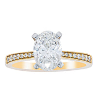 18ct Yellow Gold 1.50ct Oval Diamond Zenith Ring