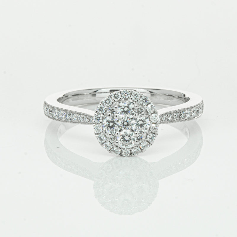 14ct White Gold .44ct Diamond Phoebe Ring-Ring-Walker & Hall