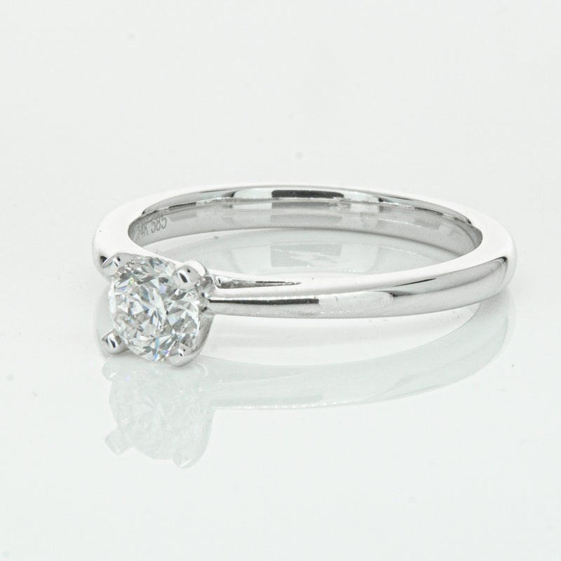 14ct White Gold .50ct Diamond Luna Ring-Ring-Walker & Hall