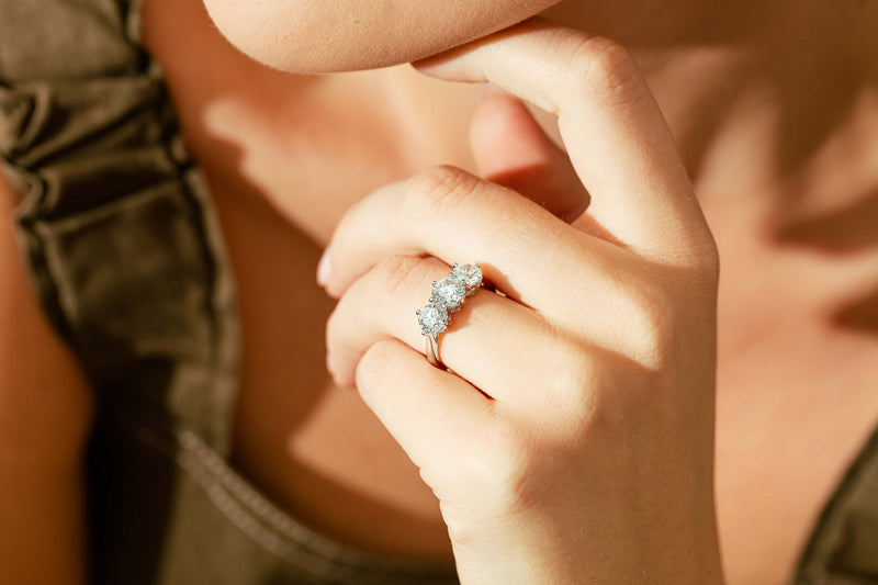 Model wearing Diamond Coronado Ring