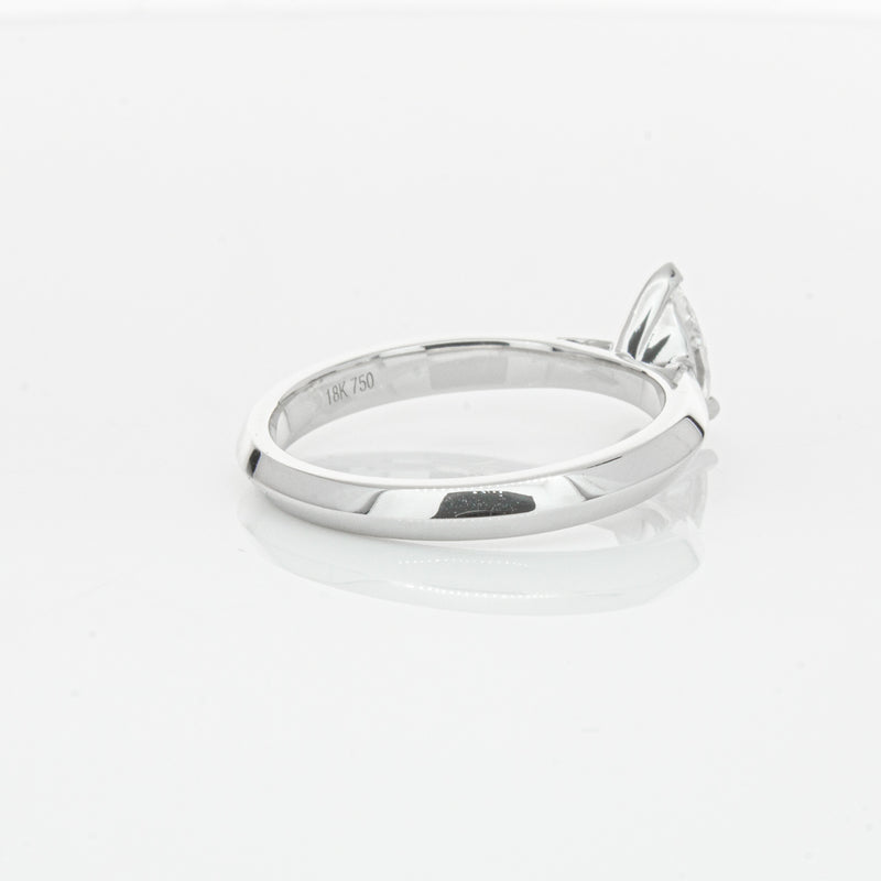 18ct White Gold .71ct Pear Diamond Venetian Ring-Ring-Walker & Hall