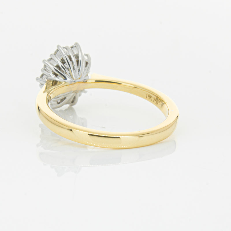 18ct Yellow Gold .50ct Oval Diamond Belle Ring-Ring-Walker & Hall