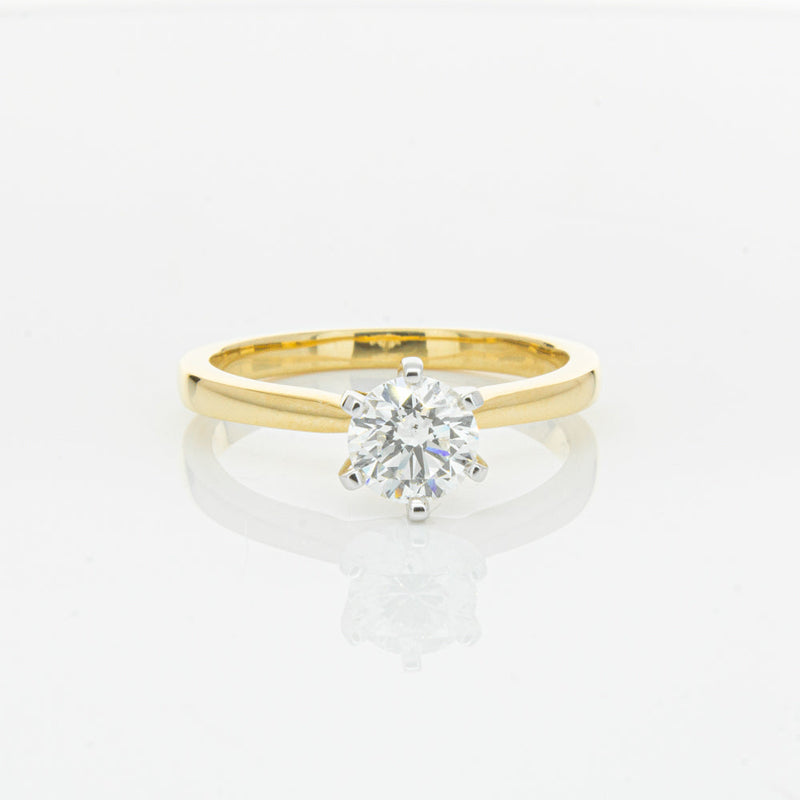 18ct Yellow Gold .71ct Diamond Capri Ring-Ring-Walker & Hall