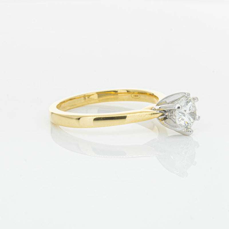 18ct Yellow Gold .71ct Diamond Capri Ring-Ring-Walker & Hall
